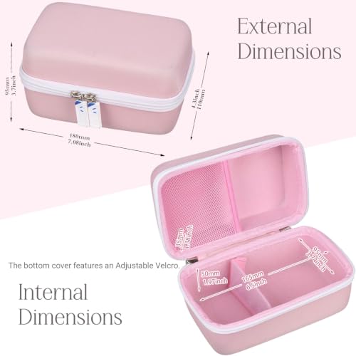 Pink Travel Shaver Case for Women - 5-in-1 7D Electric Razor Storage Bag