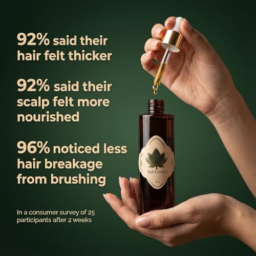 Ruh Essence Hair Growth Oil - Natural Strengthening Treatment for Thinning Hair