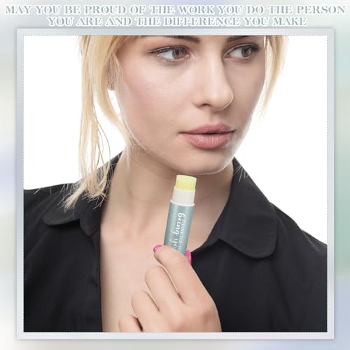 50 Sets Employee Appreciation Gifts Lip Balm Bulk Thank You Gifts for Women Coworkers Staff Teacher Nurse Volunteer Adult Valentine Baby Shower Bridal Wedding Favors for Guests