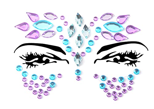 Face Gems Adhesive Glitter Jewel Tattoo Stickers - 9 Pack