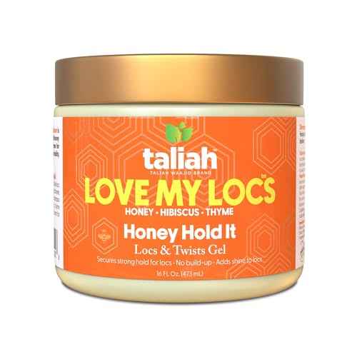 Taliah Waajid Love My Locs Honey Hold It Locs & Twists Gel - Hair Styling Gel for Textured Hair, 16oz - Infused with Honey, Hibiscus, and Thyme for Healthy Locs