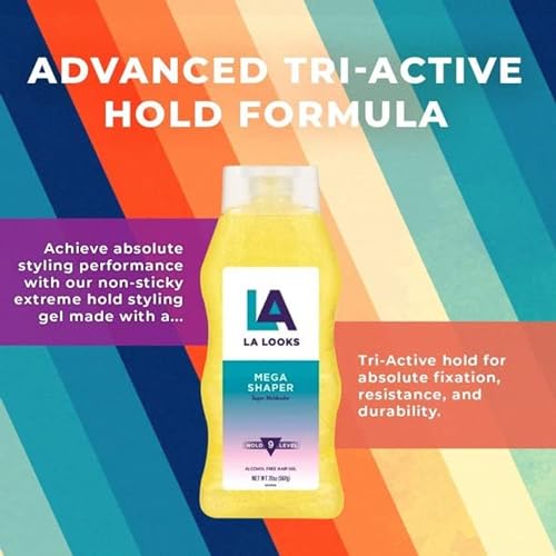 LA Looks Mega Shaper Hold Level 9 Gel, 20 Oz.
