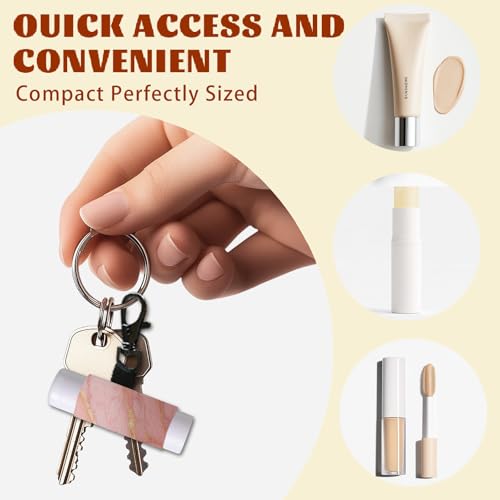 10PCS Lip Balm Keyring with Metal Clasp