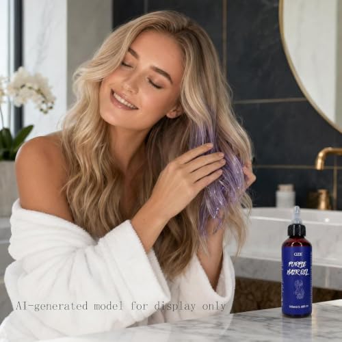 GZE Purple Toning Hair Oil for Blonde - Brass Neutralizer, 100ml