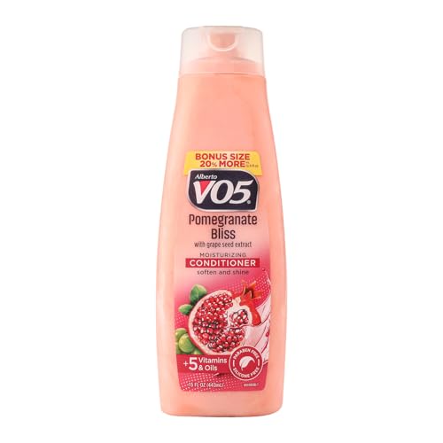 Alberto VO5 Pomegranate Bliss Revitalizing Conditioner - Hair Conditioner Formulated with Essential Vitamins and Oils - Fruity Fragrance - 15 oz
