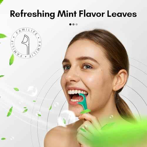FAMILIFE Floss Picks 90 Count Mint Flavor, Dental Floss Picks for Adults & Kids, Strong Thread Flossers & Tooth Picks Flossers for Daily Oral Care Travel Floss Bag