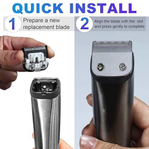59300 Stainless Steel Replacement Detachable 30mm Standard Blade Compatible with WHAL All in One Lithium Ion Trimmer 9864.9864SS.9686.9818A.9854L.9876L.9854.WSS3L.SS2L etc