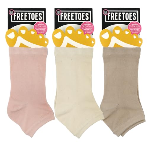 Freetoes Toeless Socks (3-Pack) - Open-Toe Comfort Socks