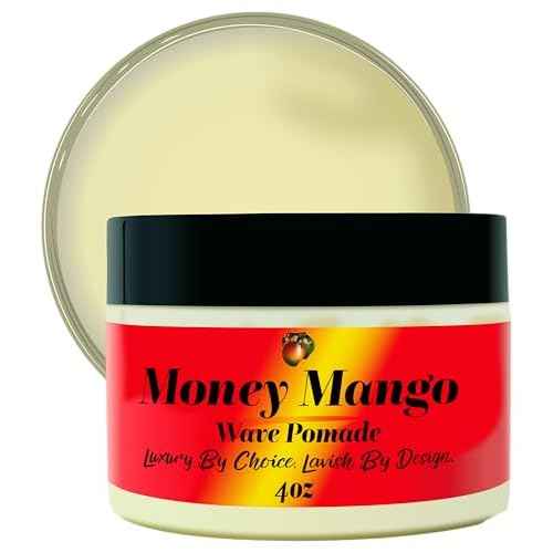Ultra-Smooth 360 Wave Pomade for Men, Deep Waves, Strong Hold and Shine for Wavy Hair, Shea Butter and Mango Butter, Non-Greasy Formula (Money Mango Pomade, 4oz)