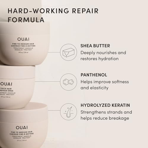 OUAI Hair Treatment Masque for Fine to Medium Hair - 3.4 Oz