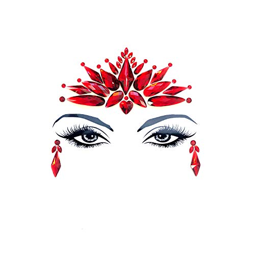 Neva Nude Demonica Red Crystal Face Stickers - Medical Grade