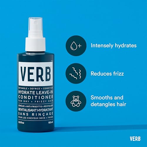 VERB Hydrate Shampoo + Conditioner Duo - Cleanses + Nourishes Dry + Frizzy Hair to Smooth + Reduce Frizz - Amber + Warm Jasmine Scent