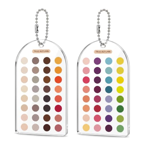 True Autumn Color Palette Cards - 2 Pack Portable Swatches for Personal Color Analysis