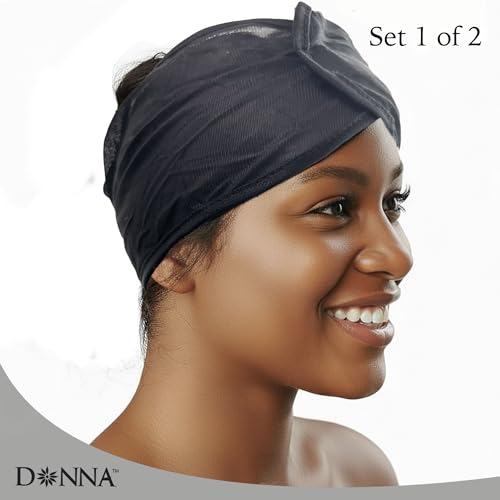 DONNA Satin & Mesh Wrap 2-Pack – Adjustable Head Wraps