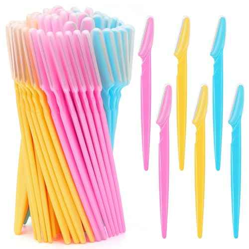 18 Pcs Eyebrow Razors Multicolor Face Razor Multipurpose Facial Razor Dermaplaning Tools for Women Men Eyebrow Trimmers Shaver with Protective Cover, Hair Removal Tools for Face Body Use