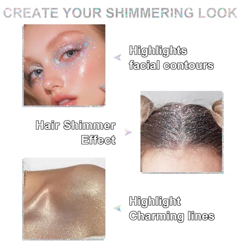 Body Glitter Spray - Rainbow Shimmer for Face, Hair & Nails