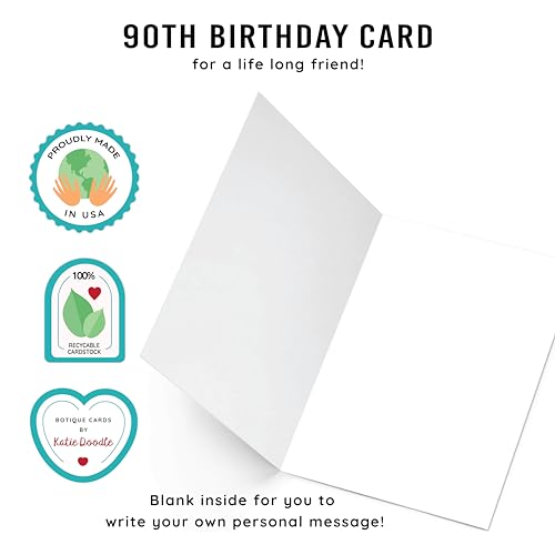 Katie Doodle - Funny, 60th Birthday Card, 70th Birthday Card, 80th Birthday Card, (Handmade in USA), 75th Birthday Card, 100th Birthday Card, 65th Birthday Card, 90th Birthday Card for Women