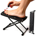 Foldable Pedicure Foot Rest Stand - 6-Height Adjustable Non-Slip Stool