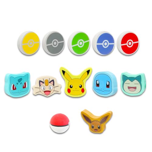 Pokemon Party Favor Set with 15 Erasers & Trading Cards