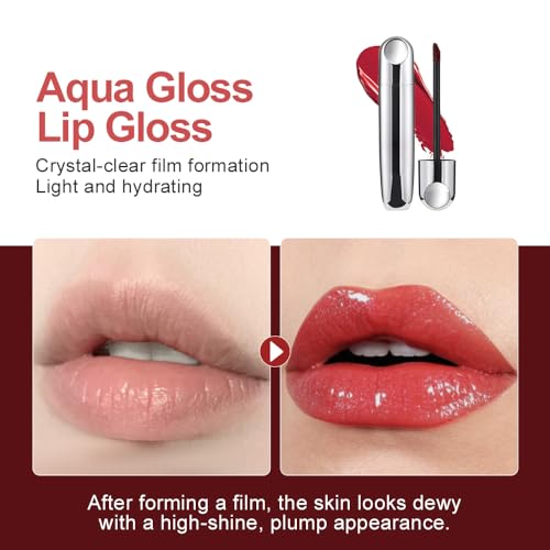 Rose Brick Red Liquid Lipstick - Waterproof, Long-Lasting Gloss