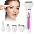 Electric Bikini Trimmer and Shaver for Women - 4 in 1 Waterproof Electric Razor- Rechargeable Pubic Hair Trimmer and Facial Hair Remover for Legs, Body, Underarm, Face, Eyebrow