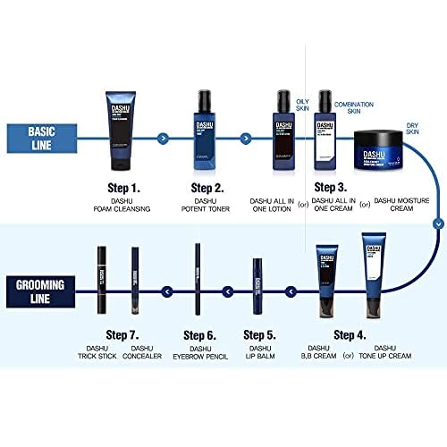 DASHU Aqua Tone Up B.B Lotion | Korean BB Cream for Men w/Seawater & Seaweed Extract | Hydrating BB Cream for Face | Men's Skin Care (1.35 fl oz)