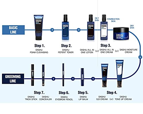 DASHU Aqua Tone-Up BB Cream for Men | Hydrating Seawater
