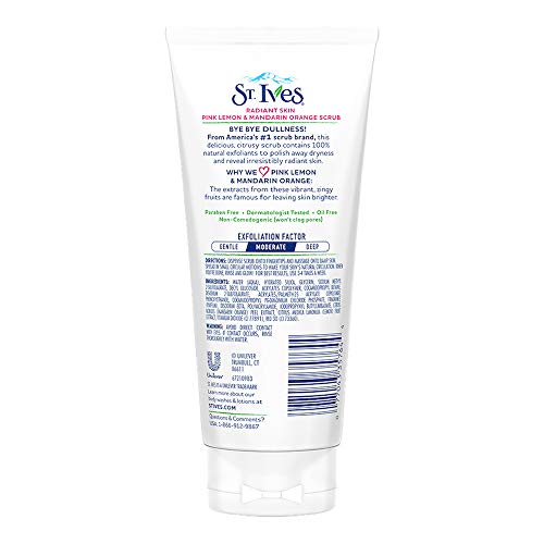 St. Ives Radiant Skin Face Scrub Pink Lemon 6 oz