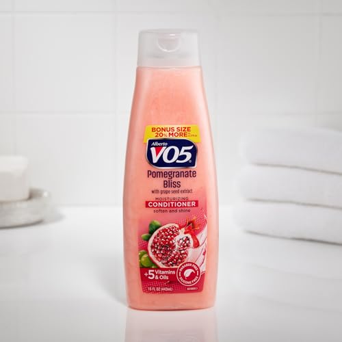 Alberto VO5 Pomegranate Bliss Revitalizing Conditioner - Hair Conditioner Formulated with Essential Vitamins and Oils - Fruity Fragrance - 15 oz