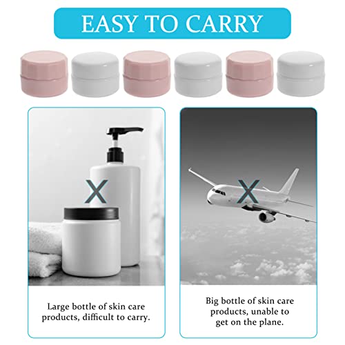 Beaupretty 12 Pieces Travel Containers Sets PP Cream Jars Small Plastic Refillable Box Cosmetic Empty Jar Portable Makeup Container with Lids, 3g