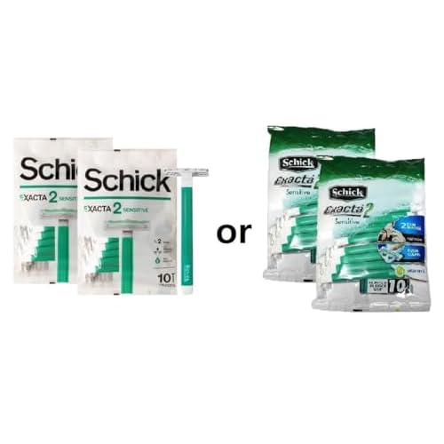 Schick Exacta2 Sensitive Disposable Shaver 20p (10 Count x 2Pack)