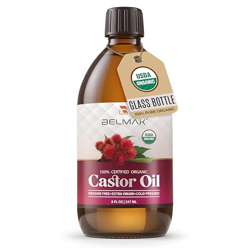Organic Castor Oil Cold Pressed - Hair, Skin & Lash Care 8oz