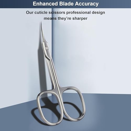 CGBE Curved Cuticle Scissors - Extra Fine Pointed Stainless Steel Trimmer
