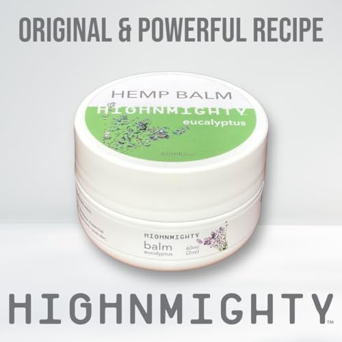 Maximum Strength Hemp Balm Salve | Relaxing, Natural, Fast-Acting Topical Cream for Muscle Joint Back Knee Shoulder Neck Elbow Hand Foot Relief, 60ml (2oz) (Eucalyptus)