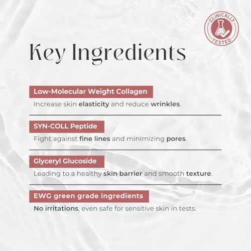 Bio Collagen Face Mask ? Hydrating & Anti-Aging Korean Collagen Sheet Masks, Deep Hydration, Smooths Fine Lines, Overnight Face Mask for Radiant Skin (4 pcs)