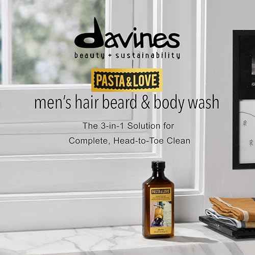 Davines Pasta & Love Men's 3-in-1 Hair, Beard & Body Wash To Cleanse, Condition And Moisturize All Skin Types, 10.14 Fl. Oz.