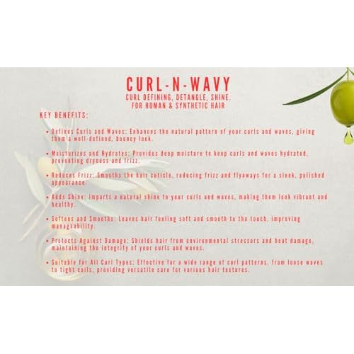 On Natural Next Image Curl-n-Wavy Curl Defining Conditioner and Detangler Oilive Oil, Shea Butter, Jojoba Oil & Vitamin E, 8 Ounce