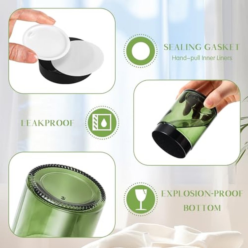 Domensi 24 Pcs 6oz Glass Storage Jars with Leakproof Lids