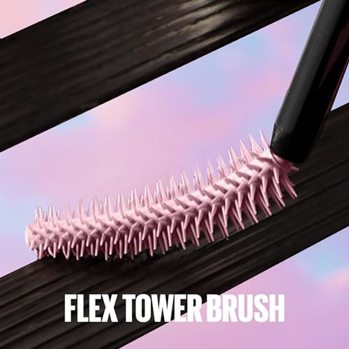 Maybelline Lash Sensational Sky High Washable Mascara + Boosting Lash Primer Makeup Bundle, Includes 1 Mascara in Blackest Black and 1 Eyelash Primer in Soft Black