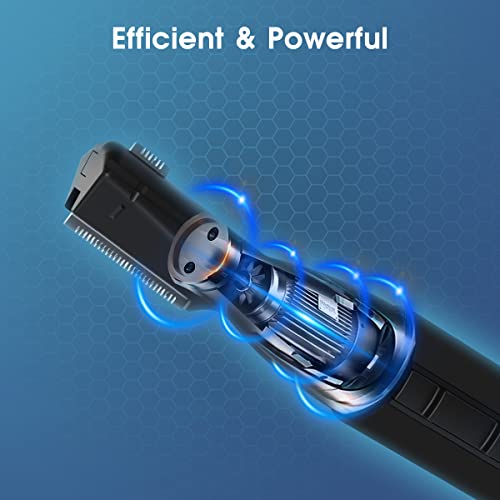 Upgraded Eyebrow Trimmer, Precision Detailer Battery-Operated Eyebrow Razor and Shaper, Electric Facial Hair Trimmer with Comb, Dual-Blade Grooming Tool, No Pulling Sensation