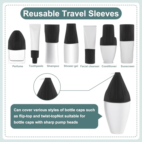 10 Pack Silicone Bottle Covers for Travel Toiletries