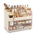 Large Makeup Organizer with 2 Clear Drawers, No Assembly