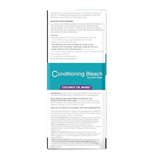 Color Oops Conditioning Bleach with Coconut Oil, Ammonia-Free, 1 Application