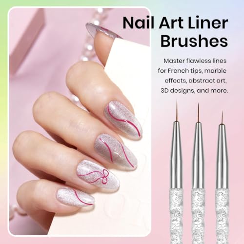 Beetles 31pc Nail Art Brush Set with Dotting Tools & Liner Pens