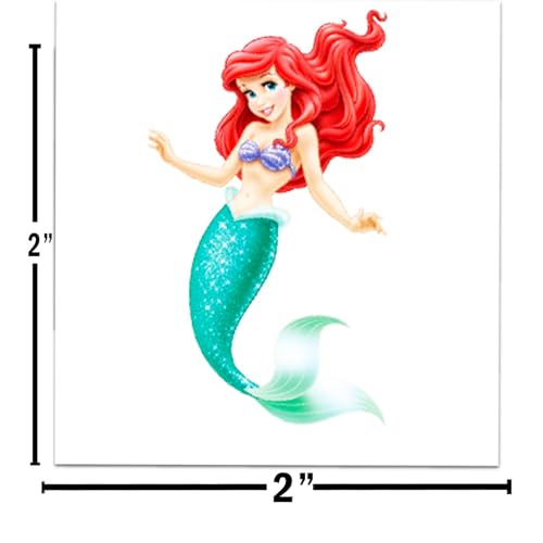 Little Mermaid Temporary Tattoos - 72 Pack Party Favors