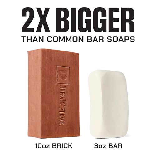 Duke Cannon Supply Co. Extra Large Bar Soap Bundle - Men's Natural Bar Soap With Masculine Scents - Big American Bourbon USA-made soap - All Skin Types - Big Brick of Soap - Bourbon,10 oz (4 Pack)