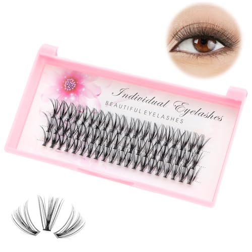 8/10/12/14/16/17/18/20mm 60pcs 20 Root Grafting Individual False Eyelashes Mink Natural Long Eye Lashes Cluster Extension Makeup Beauty Fake Eyelash (12mm)