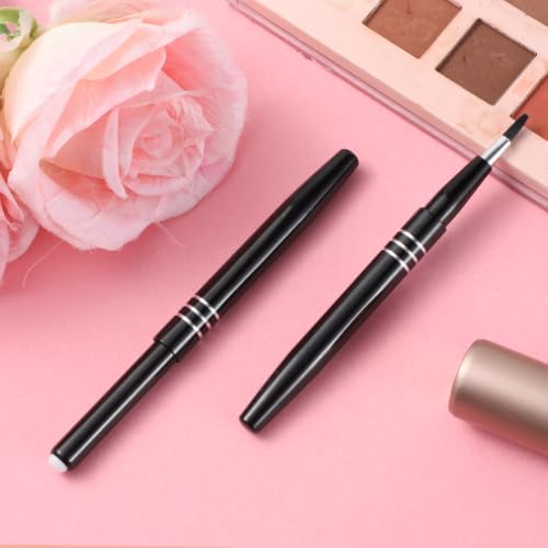 Black Retractable Lip Brush Set - Lipstick, Lip Gloss & Lip Liner Applicator for Women & Girls