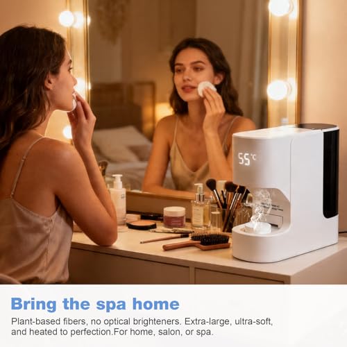 Hot Face Towel Warmer Dispenser | 55°C Skin-Safe | 5-Second Fast Heating