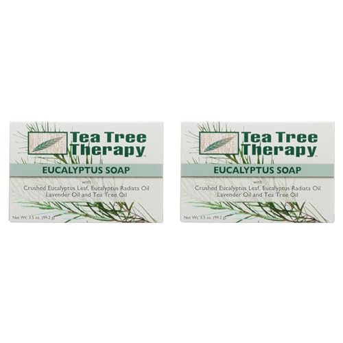 Tea Tree Therapy Eucalyptus Soap Vegetable Base, 3.5 Ounce (Pack of 2)